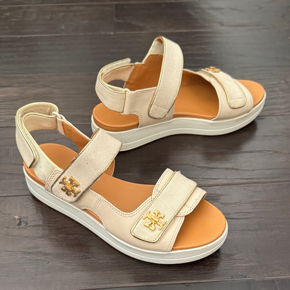 Tory Burch Beige Strap Sandals
